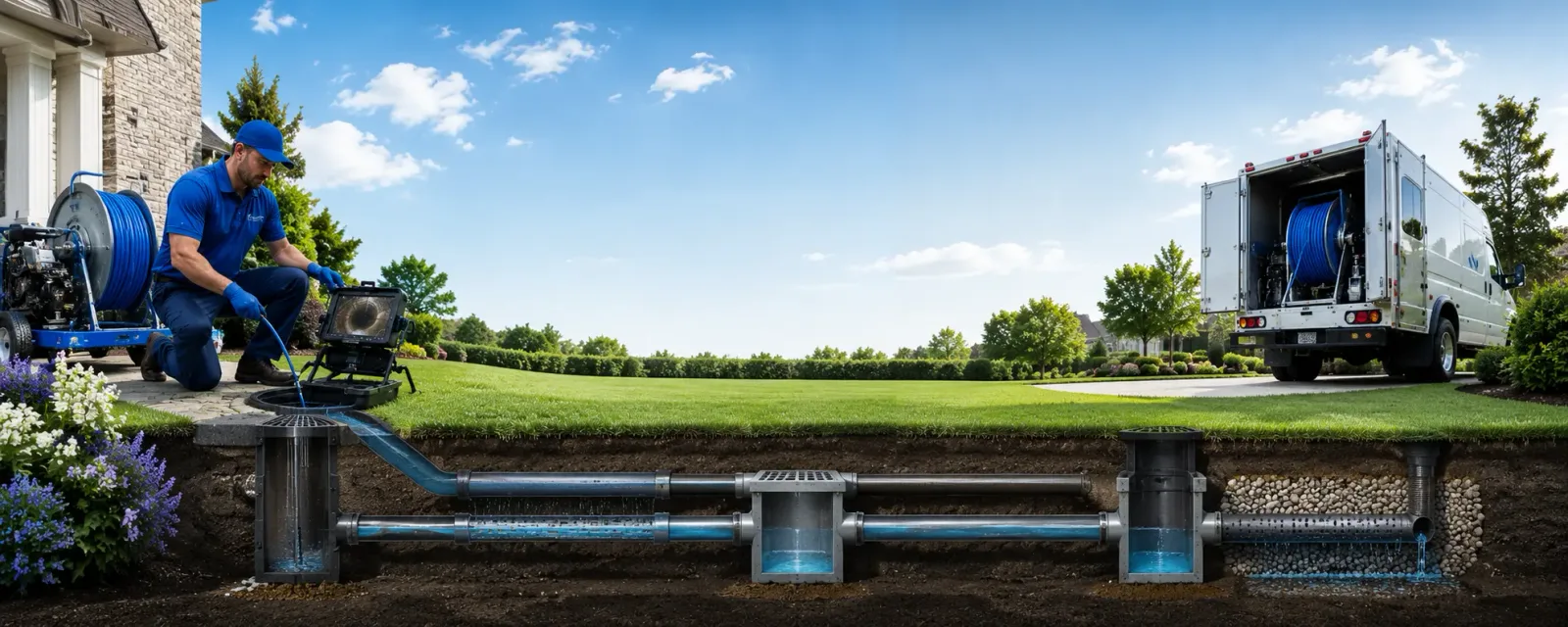 Outdoor drain cleaning information for Bozrah, CT
